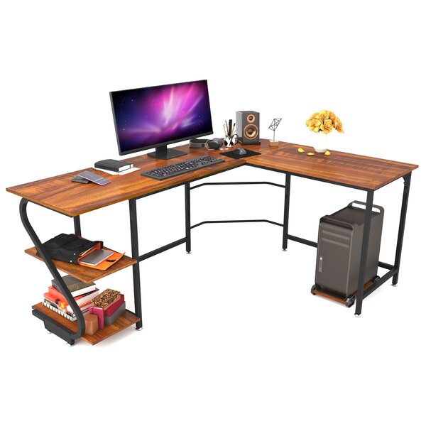 Inbox Zero Lantz L-shape Desk & Reviews 