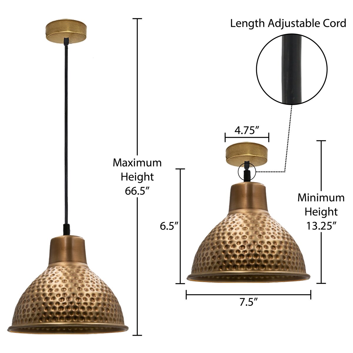 Sand & Stable Herrin 1 - Light Single Dome Pendant & Reviews | Wayfair