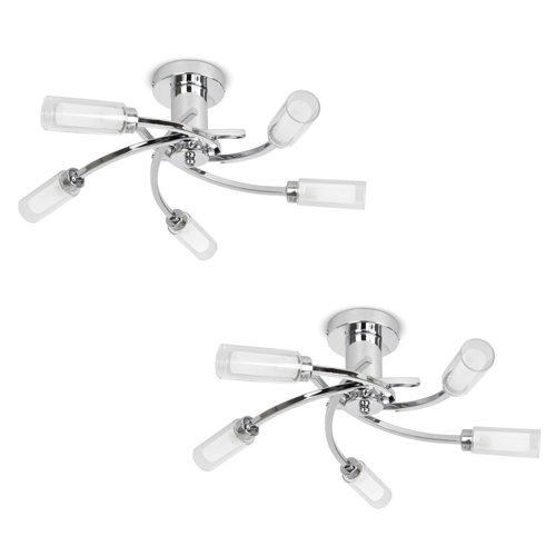 Geneva 5-Light Semi Flush Mount Latitude Run