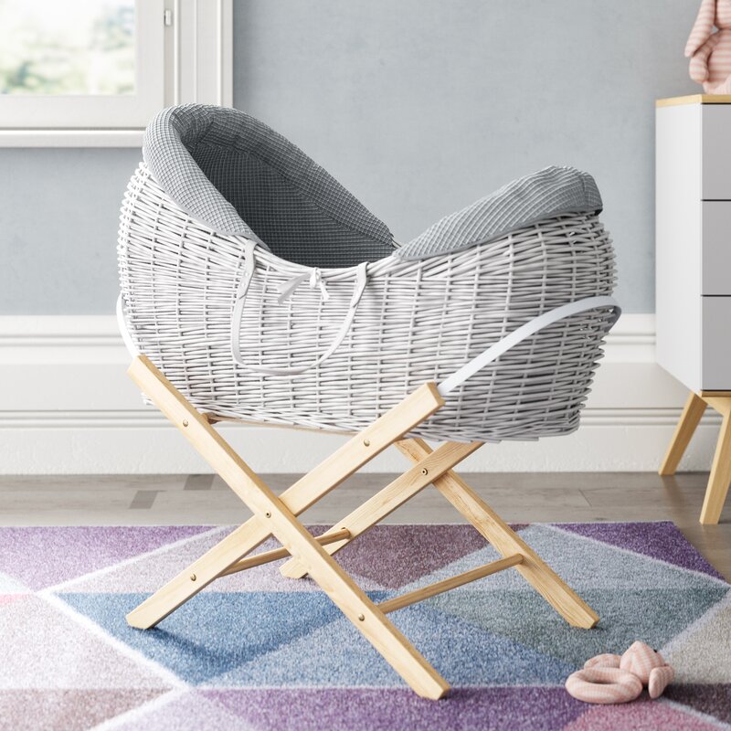 wayfair grey moses basket