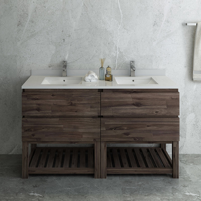 Fresca Formosa Floor Standing Open Bottom 58 Double Bathroom
