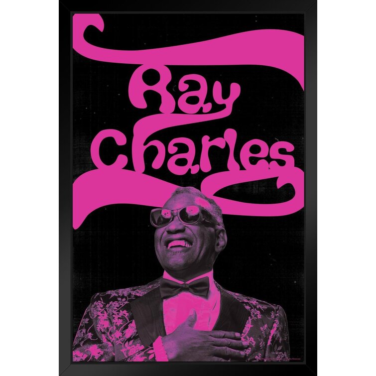 Ray Charles Green Tint Retro Music Poster 12x18 inch 