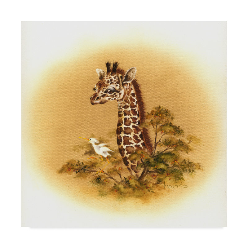 Winston Porter Giraffe Baby Acrylic Painting Print On Wrapped