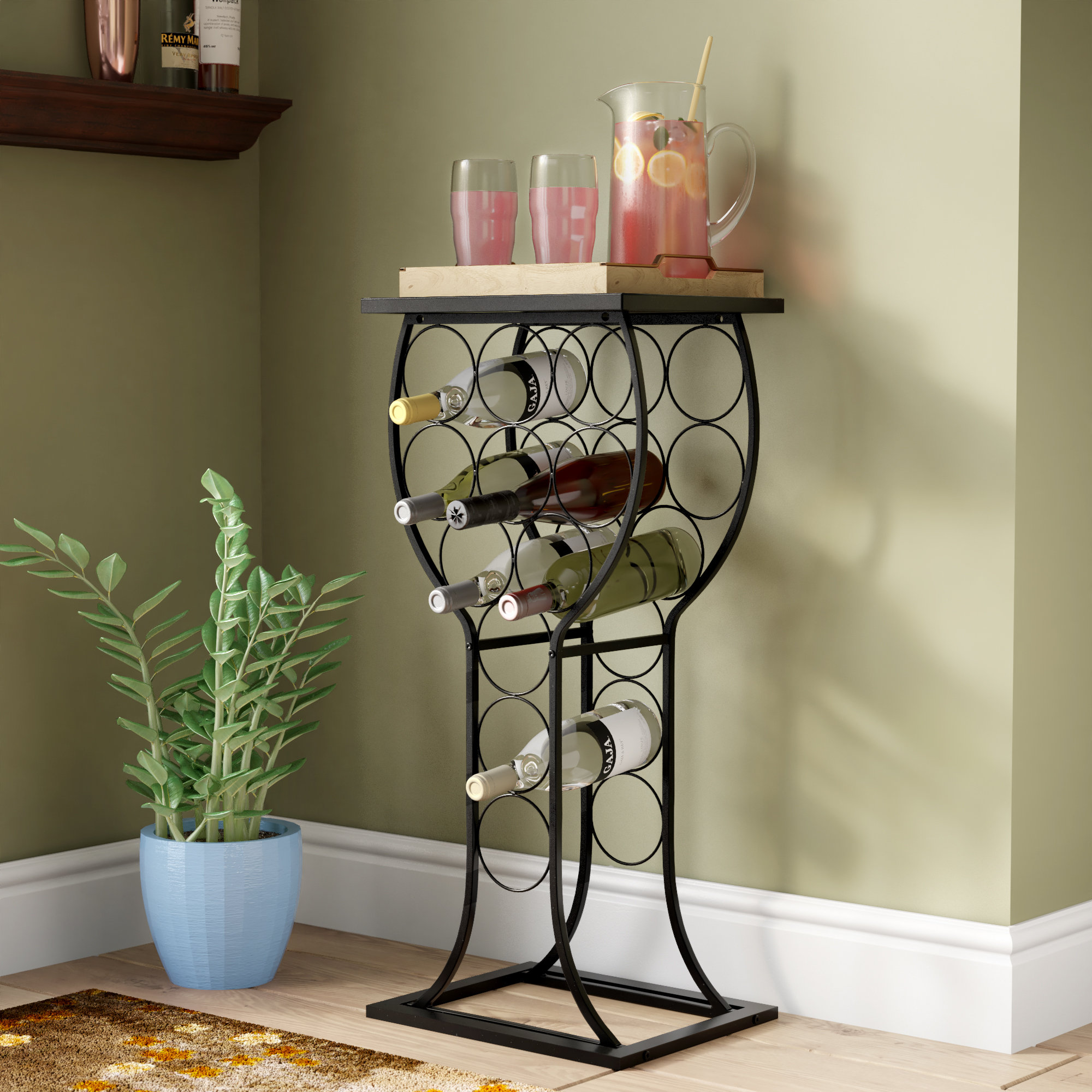 Red Barrel Studio Swart 11 Bottle Floor Wine Rack Reviews Swart 11 Bottle Floor Wine Rack