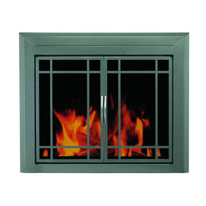 Pleasant Hearth Edinburg Prairie Cabinet Style Fireplace Screen