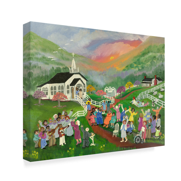 Winston Porter Sunrise Service Acrylic Painting Print On Wrapped