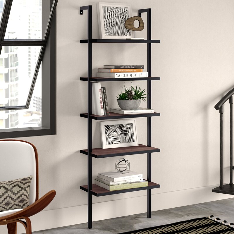 Shop Zachary 72.5'' H x 24'' W Steel Ladder Bookcase from Wayfair on Openhaus
