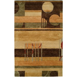 Hand-Tufted Brown Area Rug