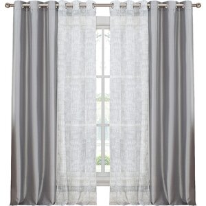Wescott Solid Semi-Sheer Curtain Panels