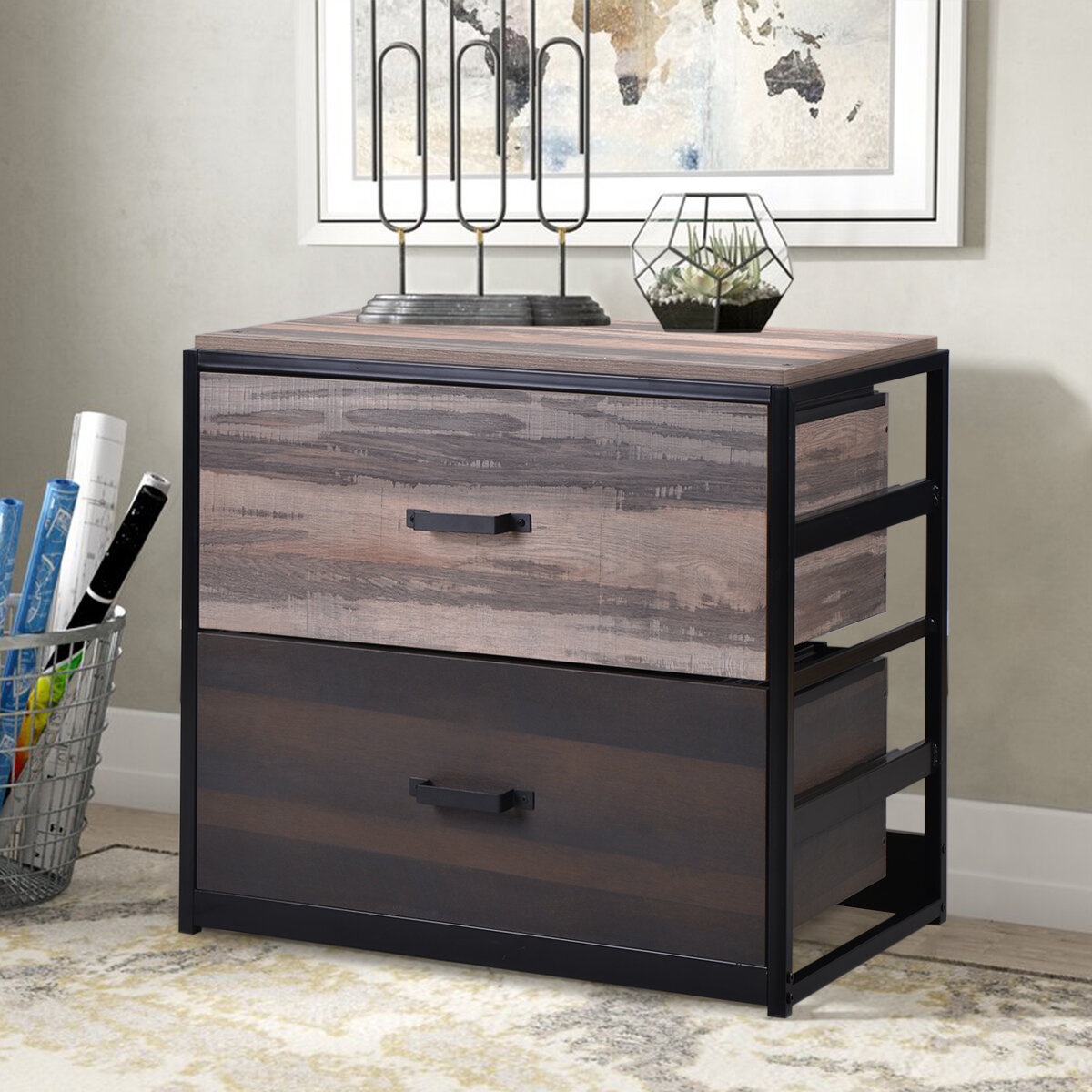 Foundry Select Deveraux 2 Drawer Lateral Filing Cabinet Wayfair