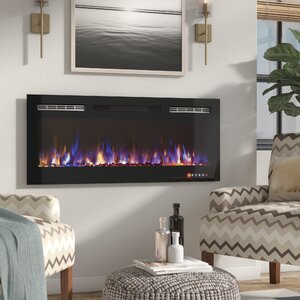 DeMotte Wall Mounted Electric Fireplace