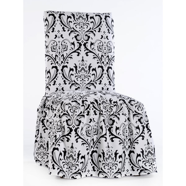 House Of Hampton Damask Box Cushion Dining Chair Slipcover Reviews Wayfair