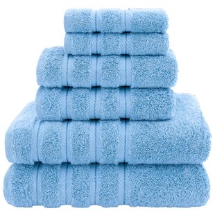 Aqua Blue Set of 4 Cotton Hand Towels