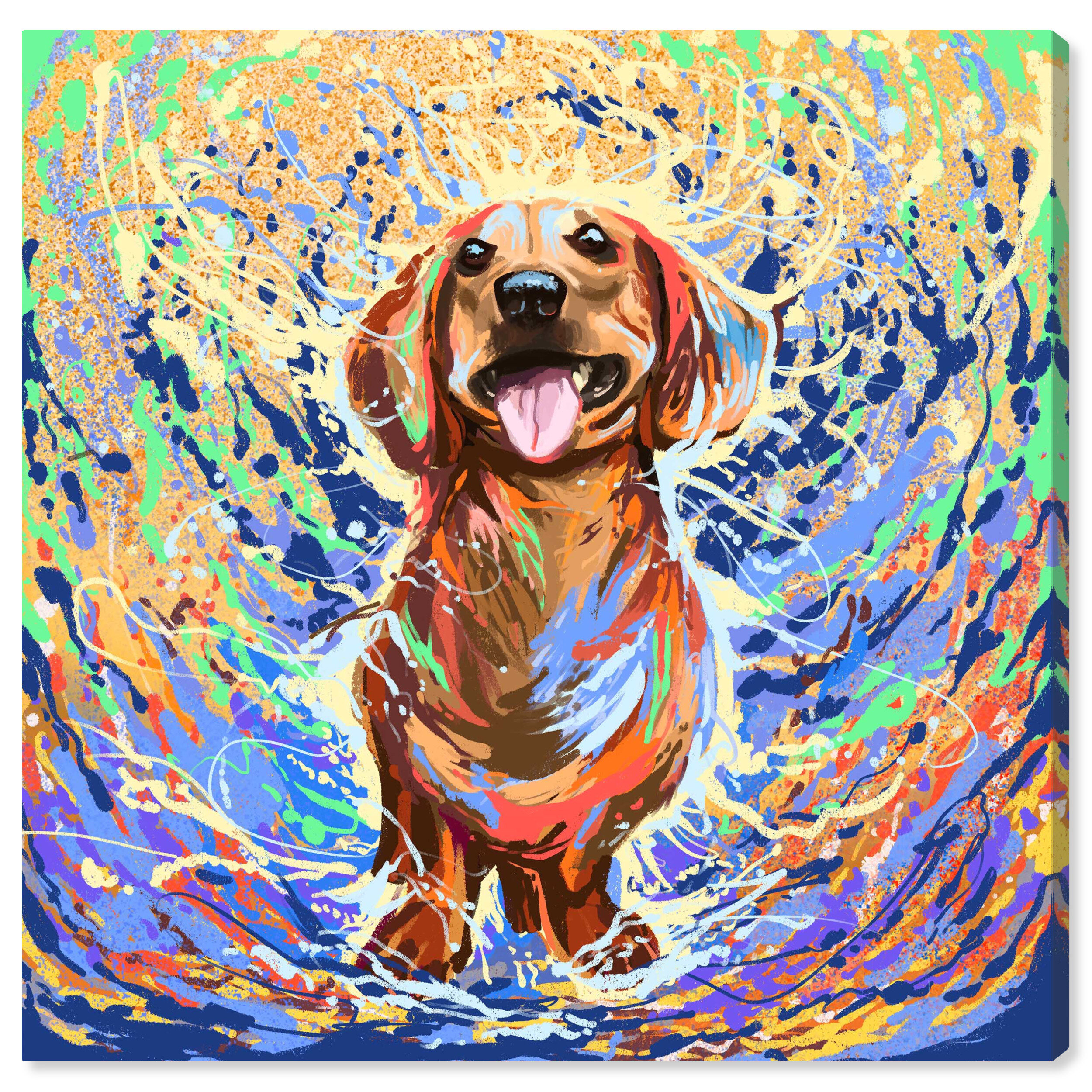 multicolor dog painting