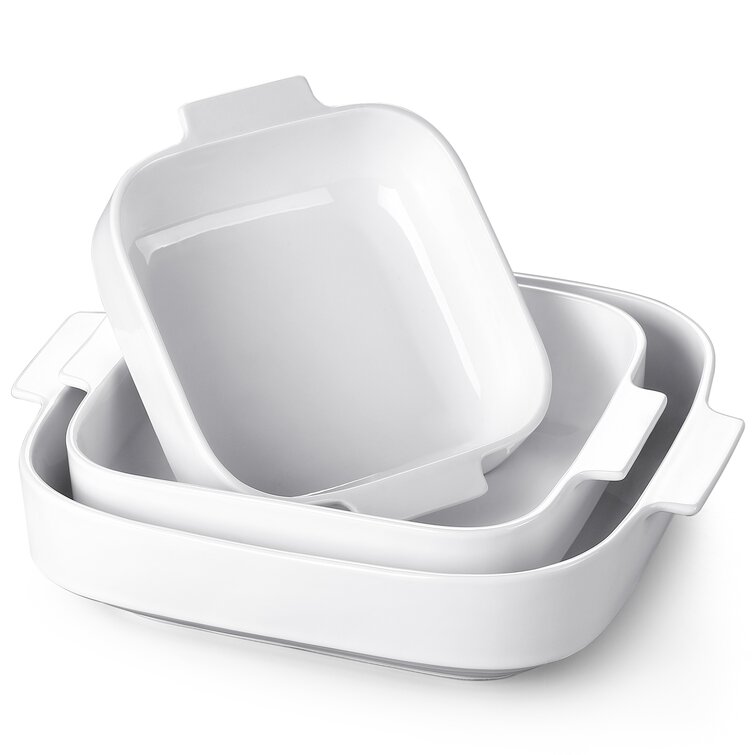 Malacasa 3-Piece Porcelain Baking Dish Set | Wayfair