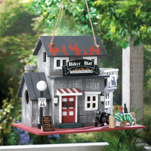 Biker Bar 9 in x 10.5 in x 7.5 in Birdhouse