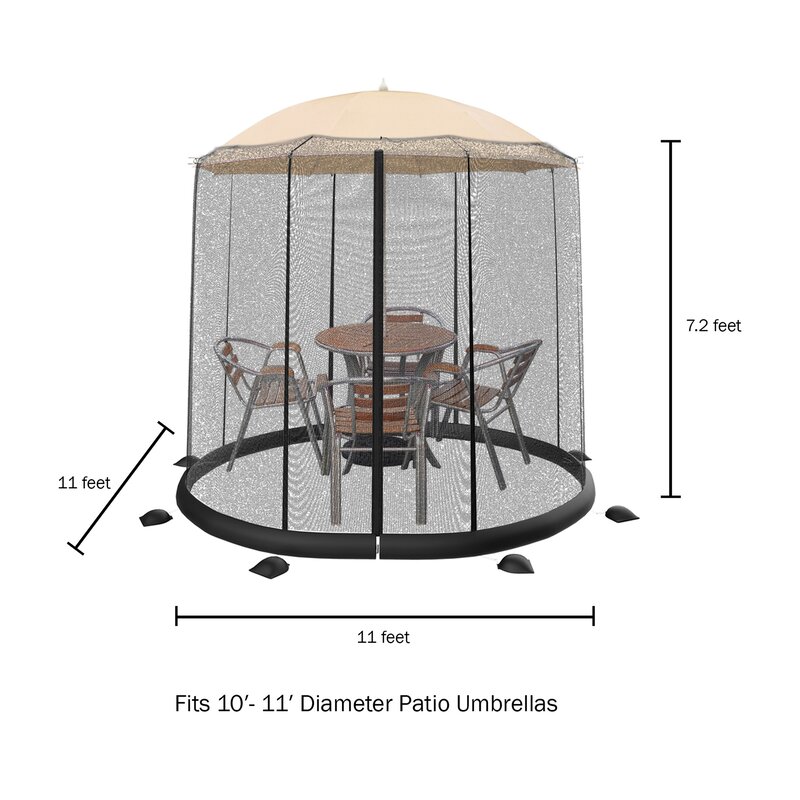 Symple Stuff Hartwig Patio Umbrella Mosquito Netting Reviews Wayfair