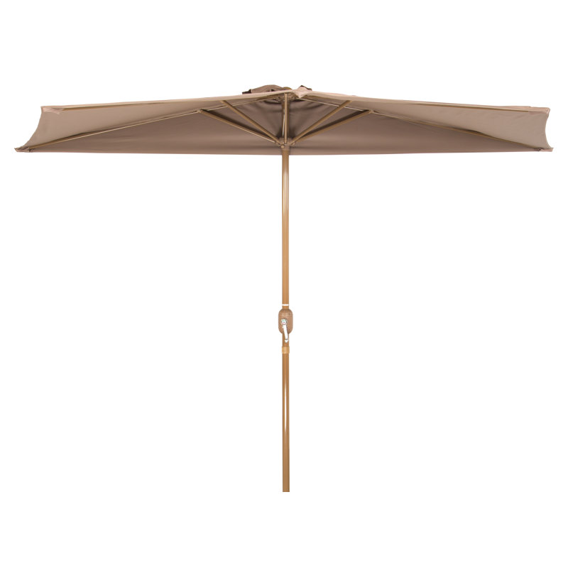 Charlton Home Hwang Patio Half 4 5 X 9 Rectangular Market Umbrella Wayfair