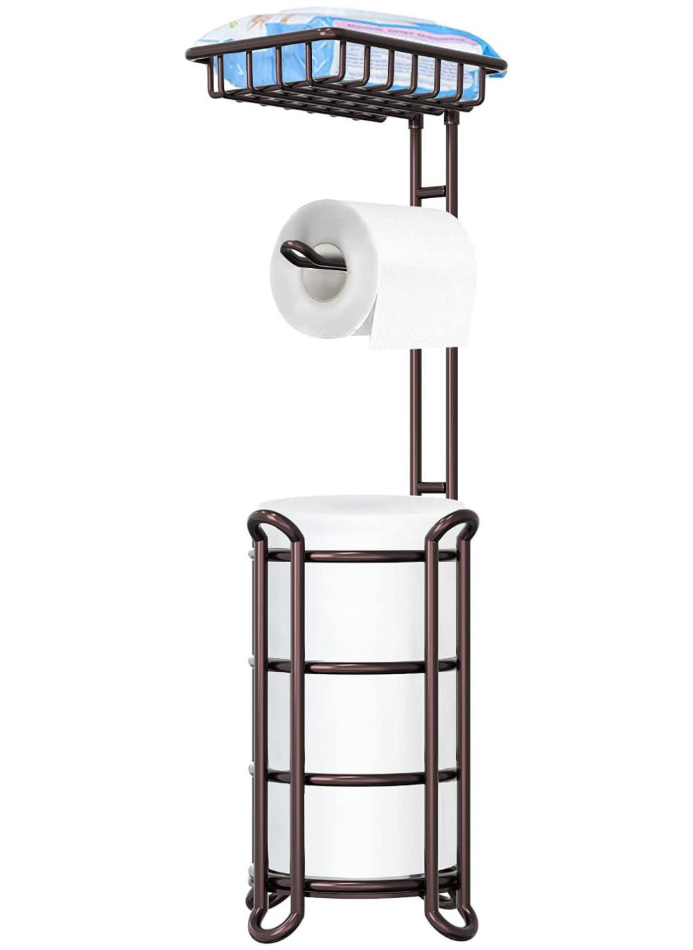 ColorLife Freestanding Toilet Paper Holder with Shelf Wayfair