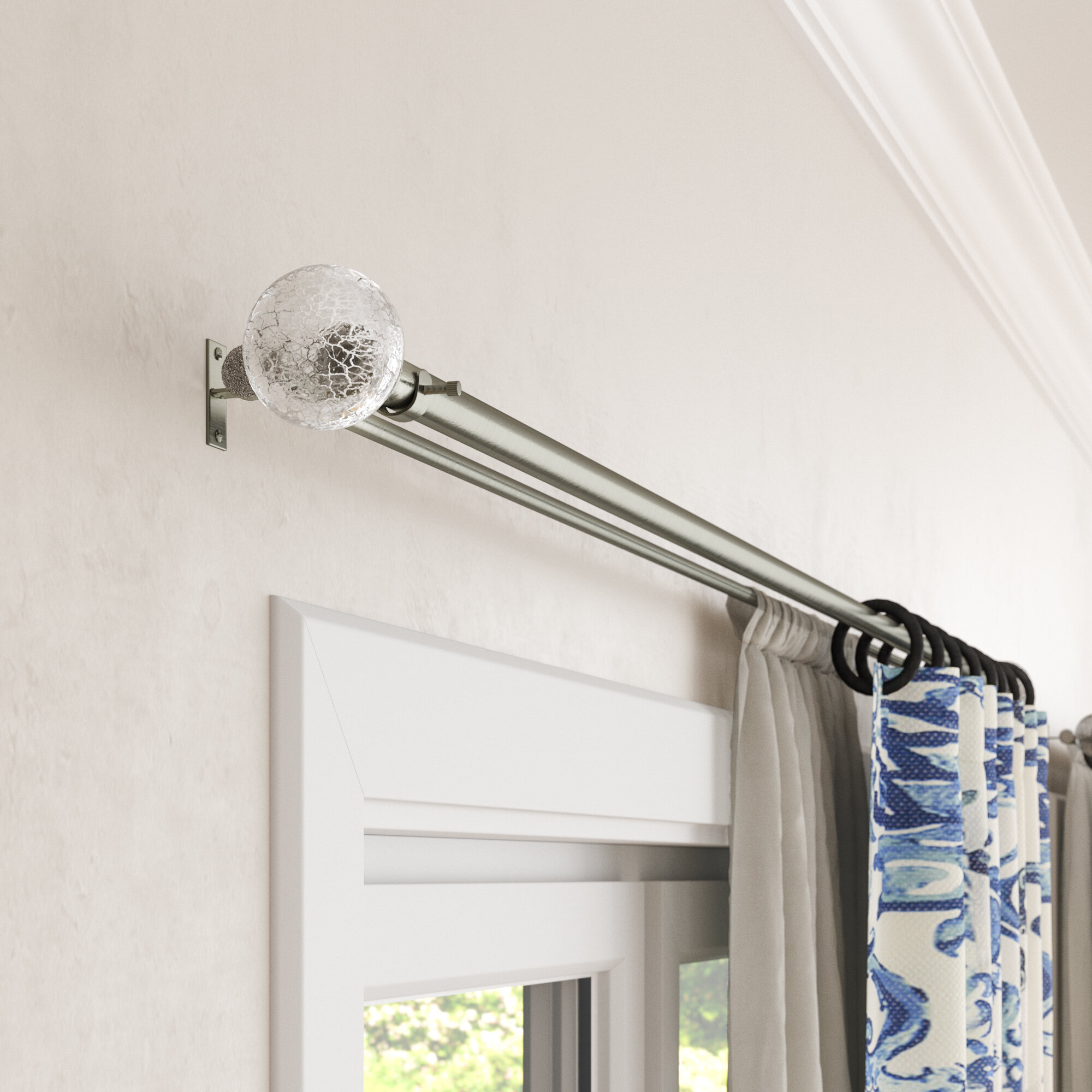 Charlton Home Drafton Double Curtain Rod Reviews Wayfair