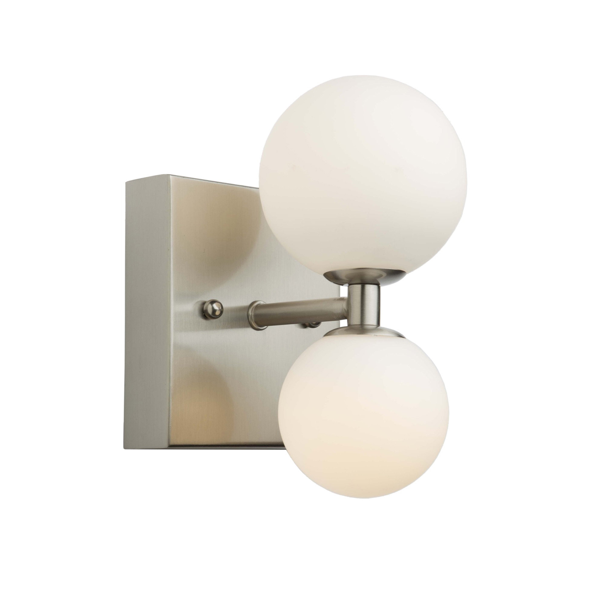 George Oliver Haygood 2 Light Led Dimmable Brushed Nickel Armed Sconce Wayfair Ca