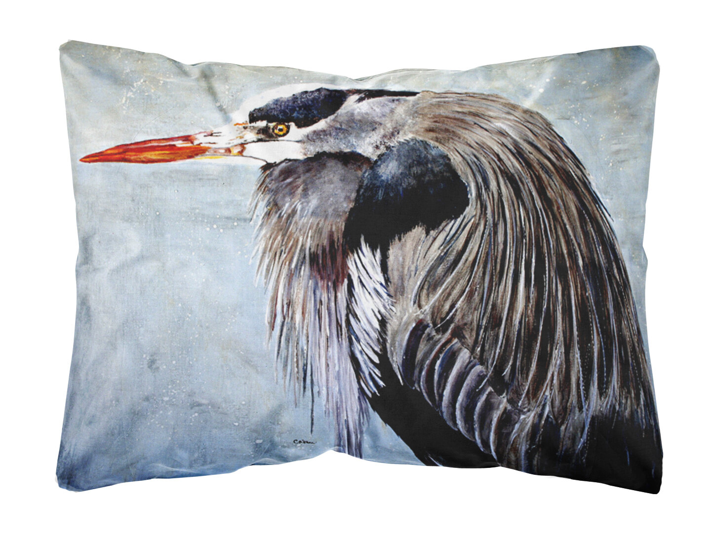 blue heron throw pillows