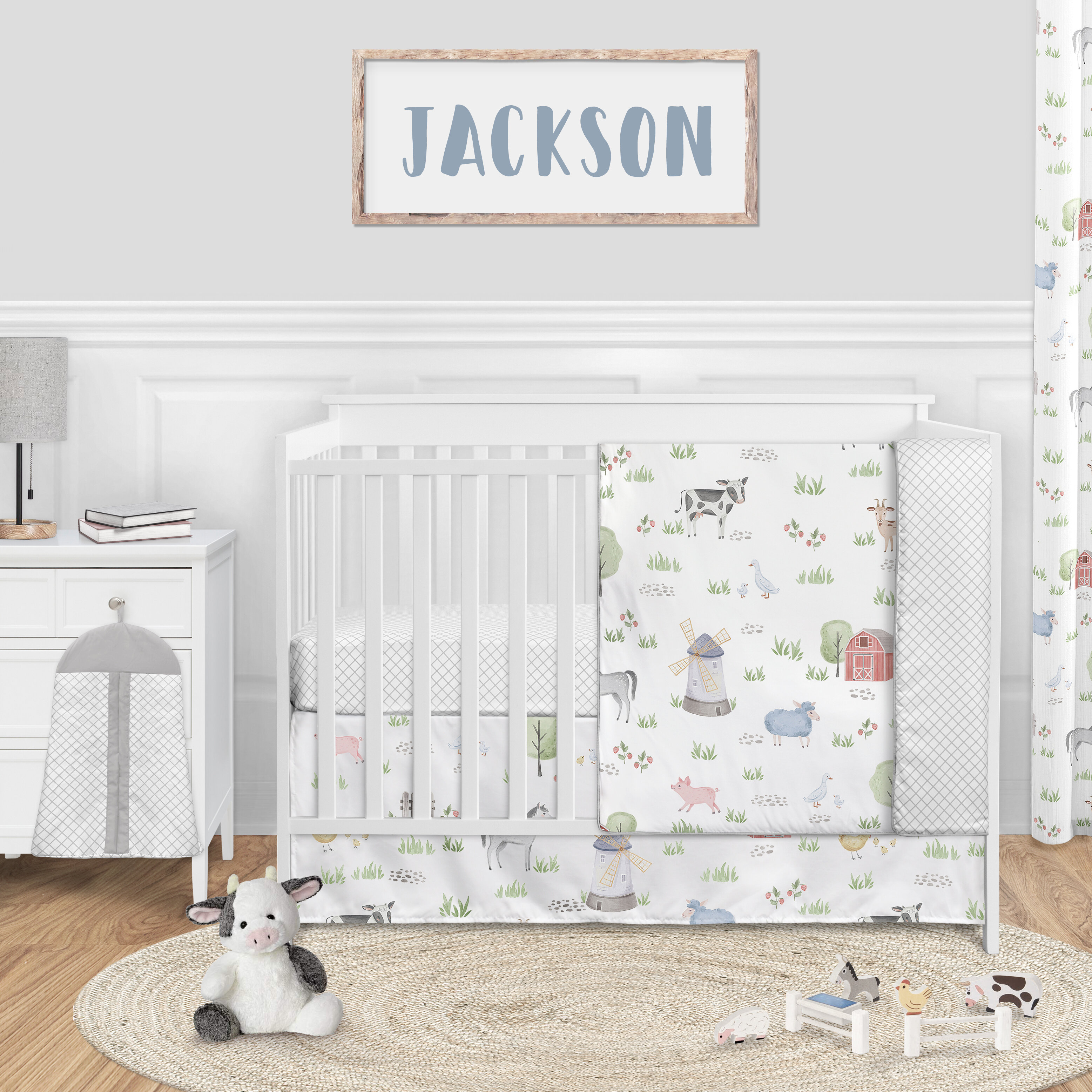 Sweet Jojo Designs Farm Animals 4 Piece Crib Bedding Set Reviews Wayfair