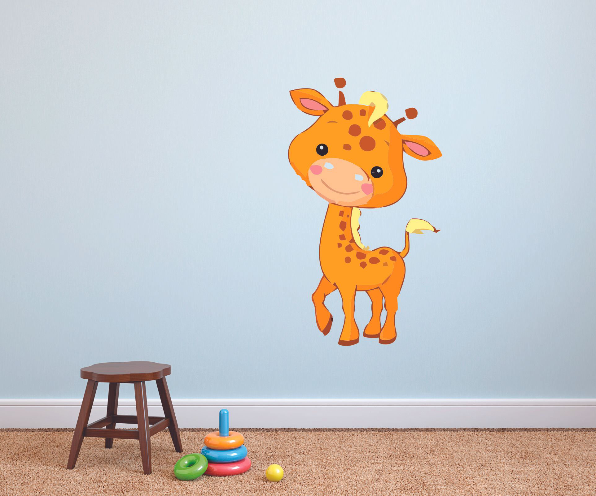 Zoomie Kids Baby Giraffe Happy Cartoon Wall Decal Wayfair