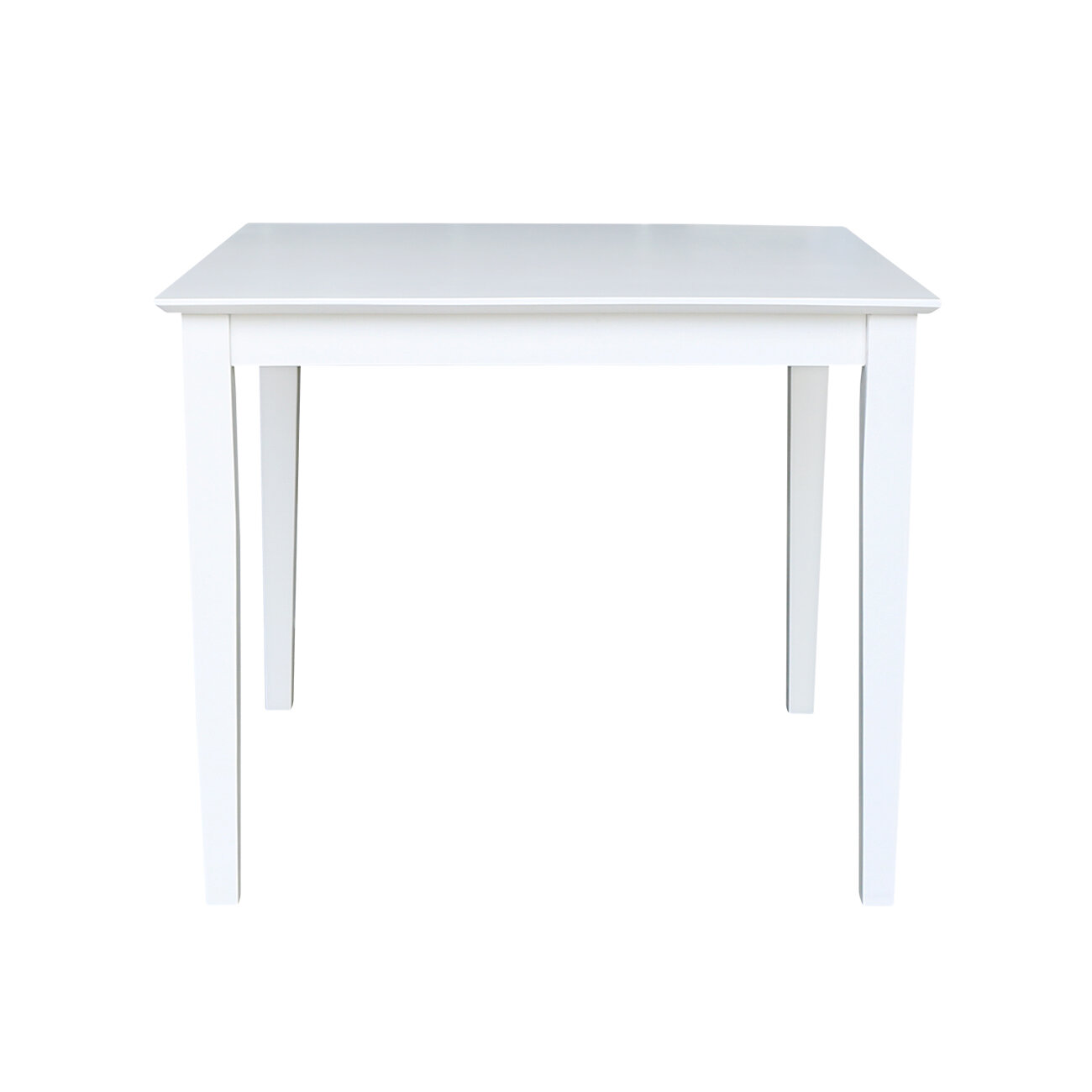 Modern Square Dining Kitchen Table in White Finish 