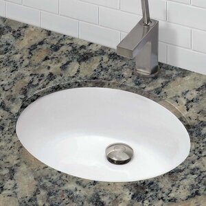 Carlynu00ae Classic Oval Undermount Bathroom Sink with Overflow
