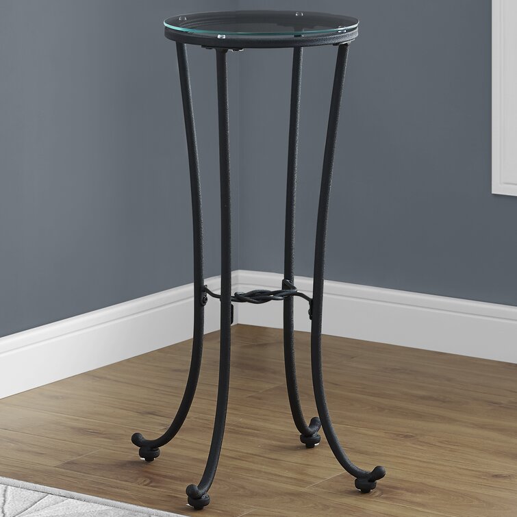 tall glass pedestal stand