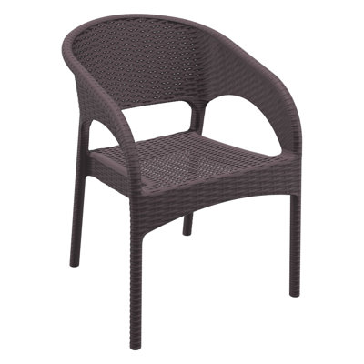 Tomosuke Stacking Patio Dining Arm Chair