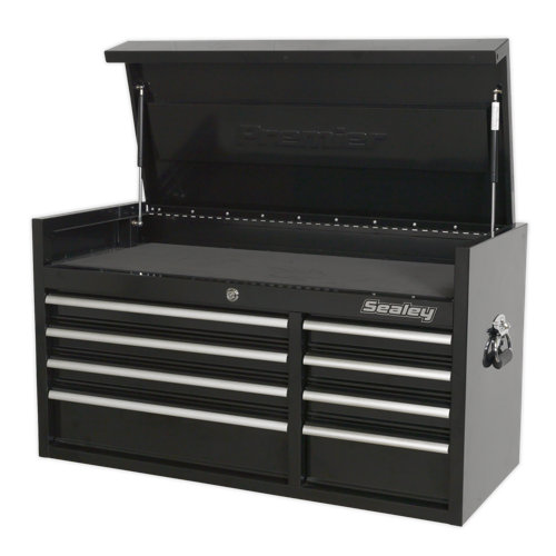 Sealey PTB104008 Topchest 8 Drawer 1040mm Heavy-Duty Black