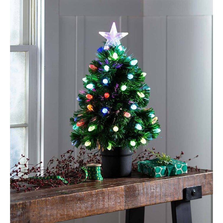 small battery operated fibre optic christmas tree