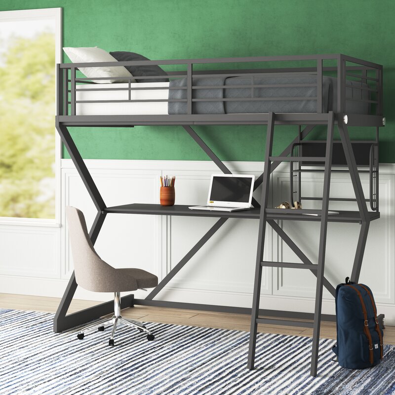 wayfair loft bed with desk