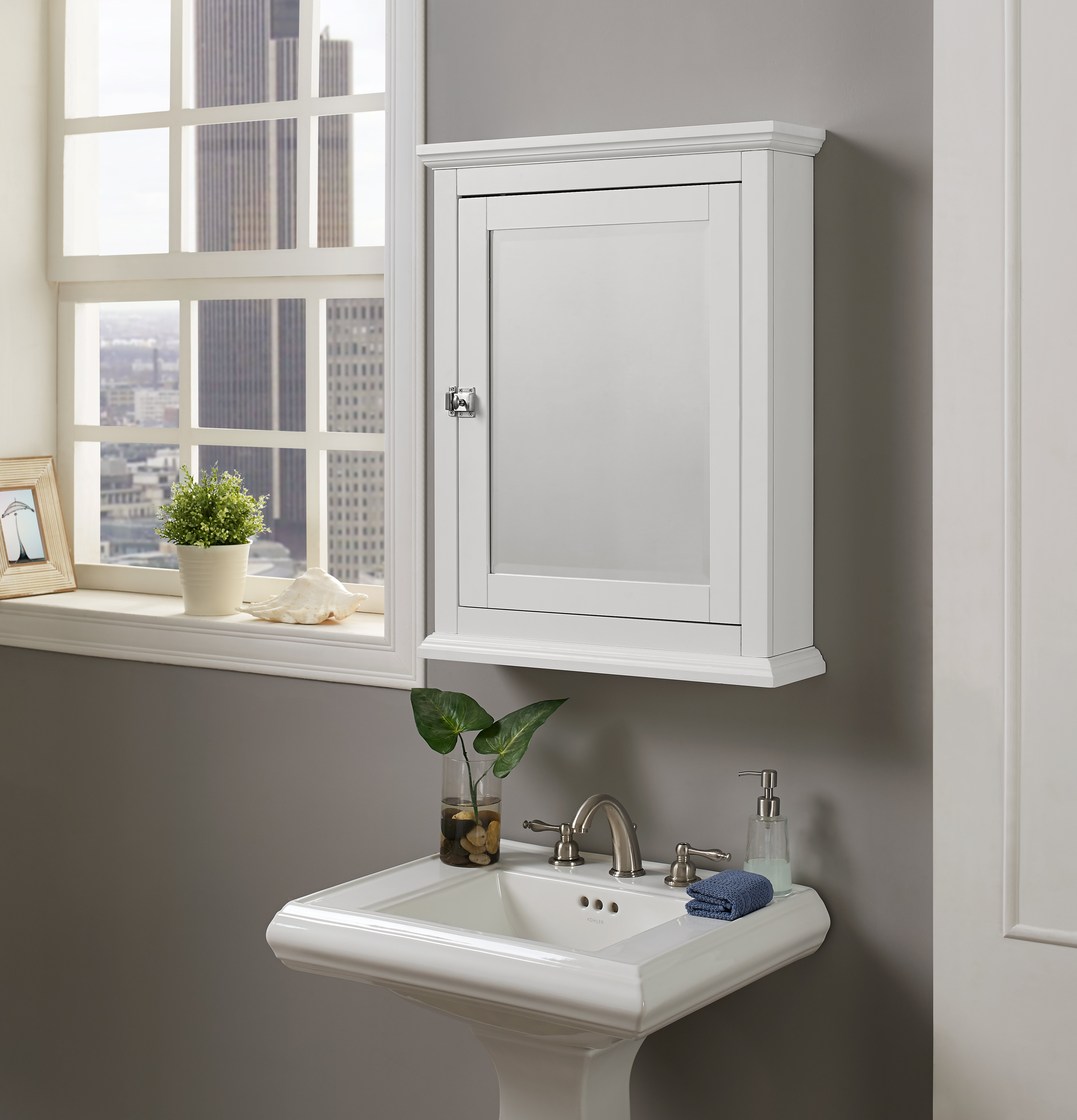 Birch Lane Mejia 23 62 X 30 Surface Mount Framed 1 Door Medicine Cabinet 2 Adjustable Shelves Reviews Wayfair