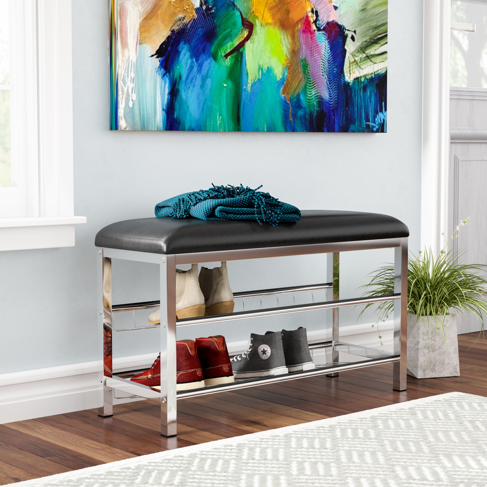 Rebrilliant Palmore Shoe Storage Bench Reviews Wayfair