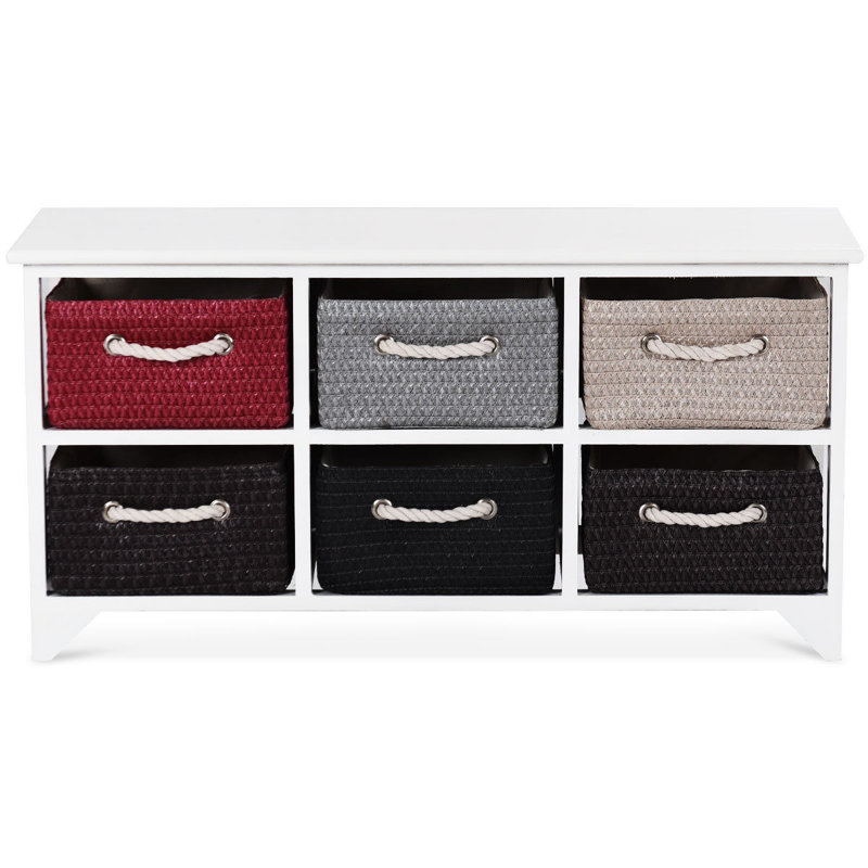 Breakwater Bay Maplesville Wicker Basket 6 Drawer Accent Chest