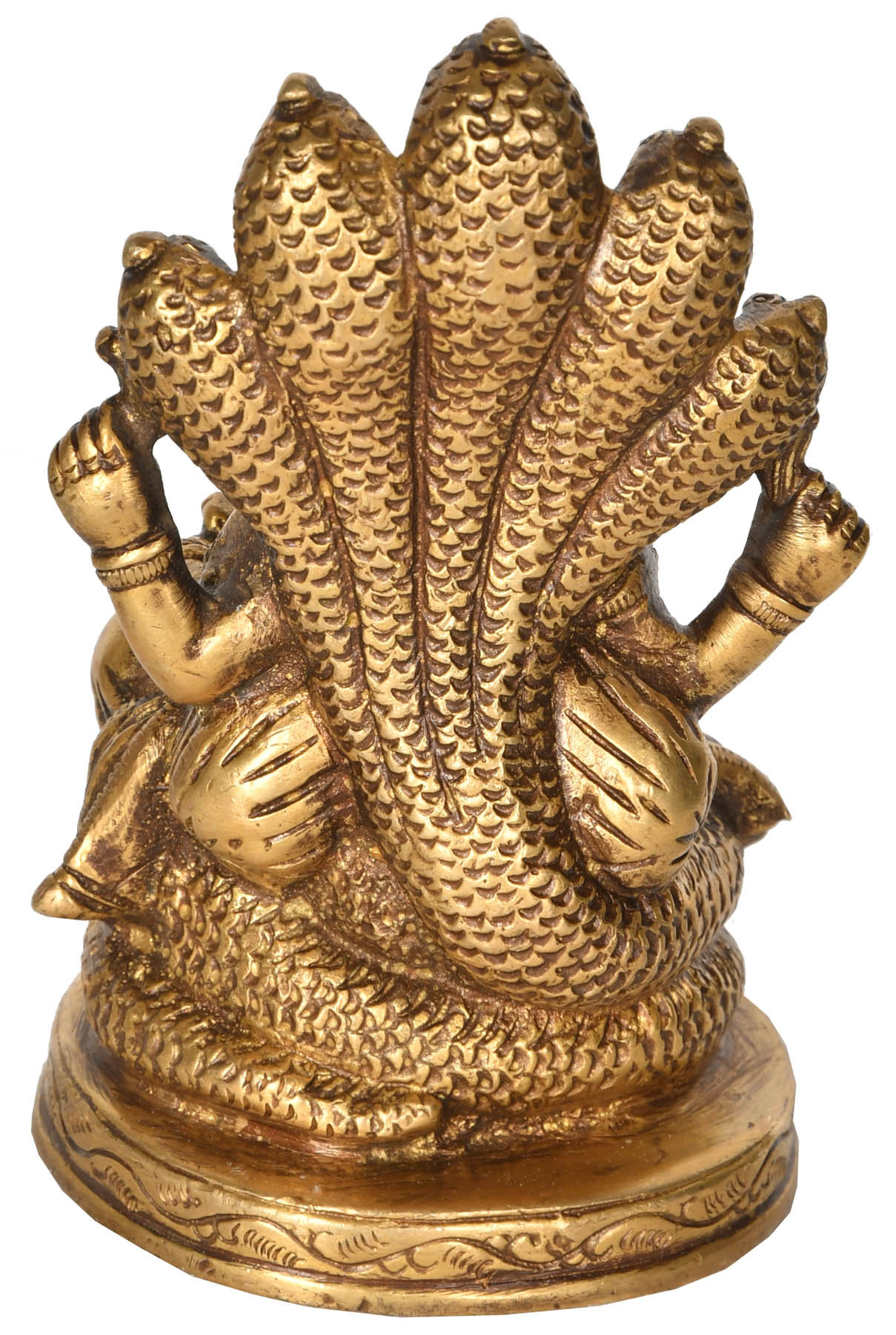 Bungalow Rose Ohmer Lord Ganesha Seated on Sheshanaga Figurine | Wayfair