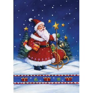 Merry Christmas Flag 3x5ft Holiday Flag Santa Claus Xmas Flag Sleigh Reindeer