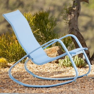 Bissett Metal Porch Deck Patio Rocking Chair