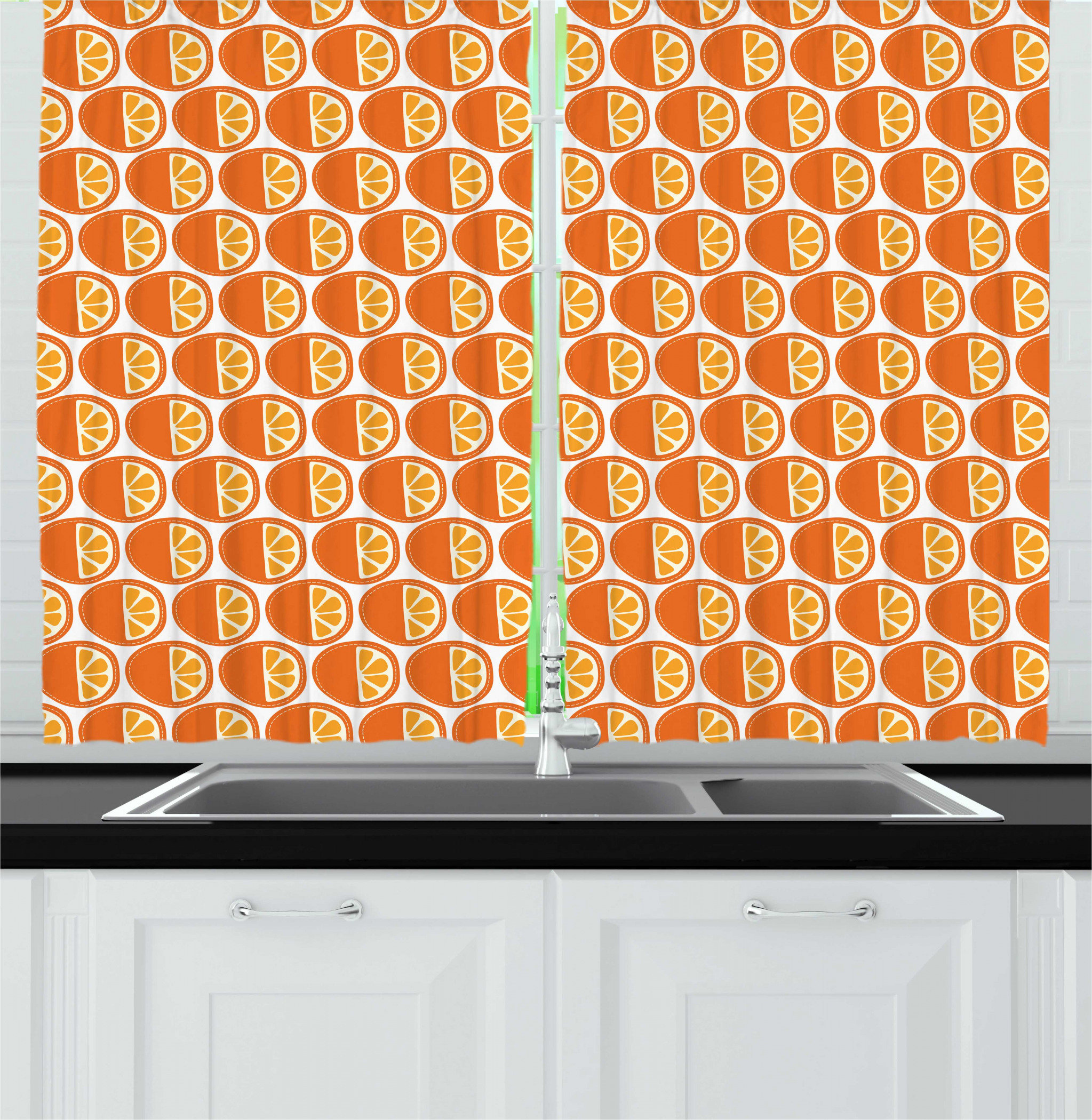 Citrus Curtain Panel Oranges And Blossoms On Cream Ii by kaileyhawthorn Summer Fruit Oranges Food Custom Curtain Panel by Spoonflower