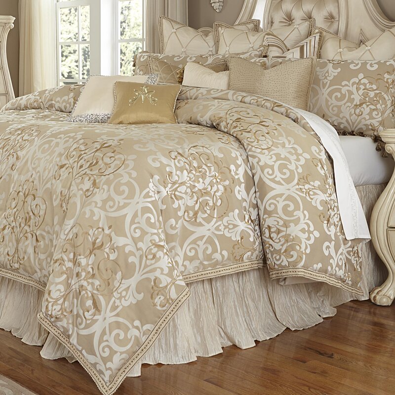 Michael Amini Luxembourg Damask 13 Piece Comforter Set Reviews Wayfair