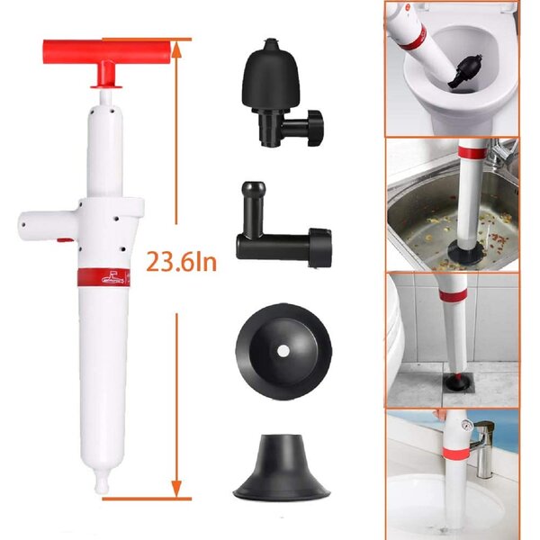 MNJM Toilet Plunger Drain Unblocker Manual Pneumatic Dredge Equipment High Pressure Air Drain Blaster For Kitchen Bathroom