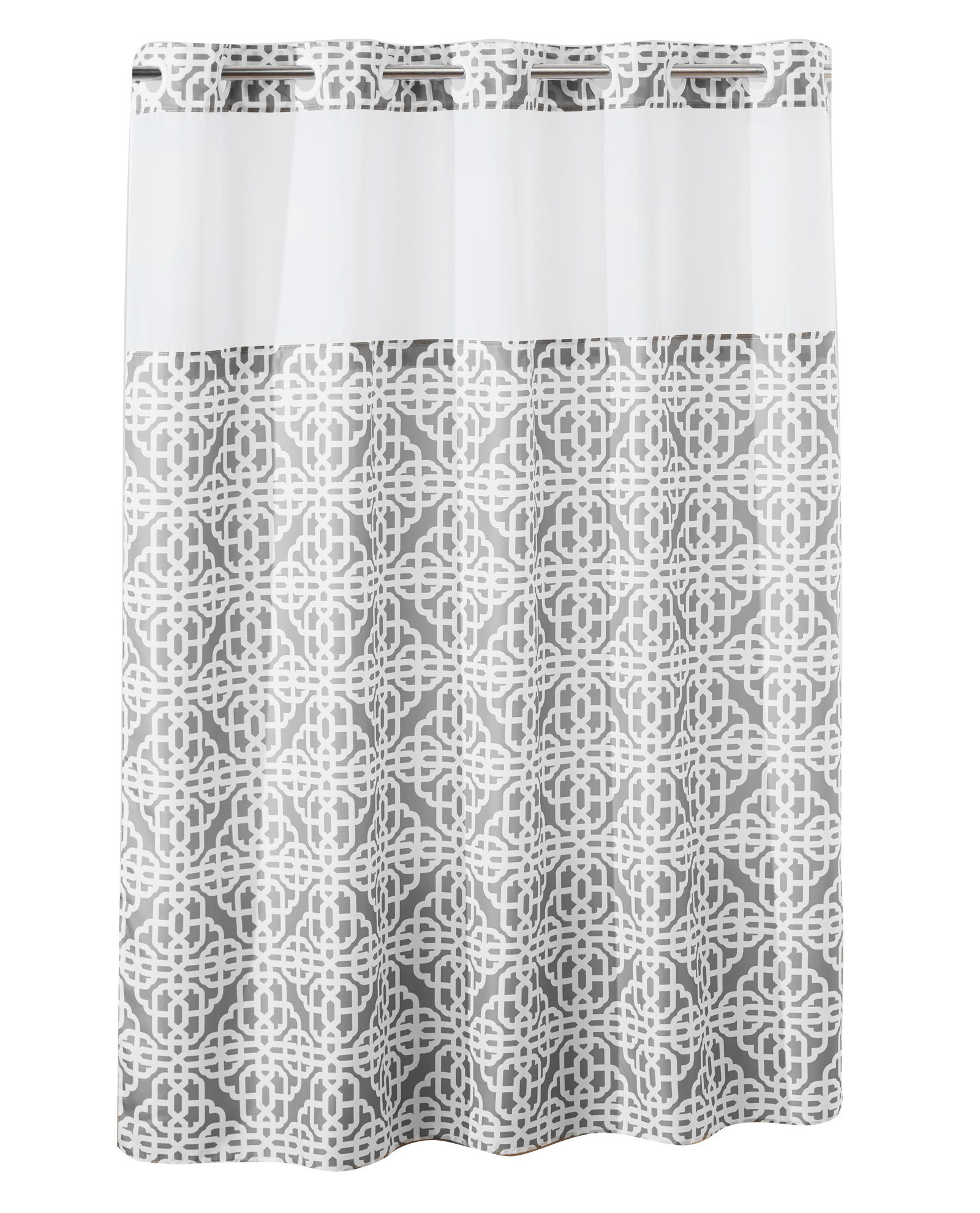 Hookless Shower Curtain Brana With Peva Liner Grey Wayfair
