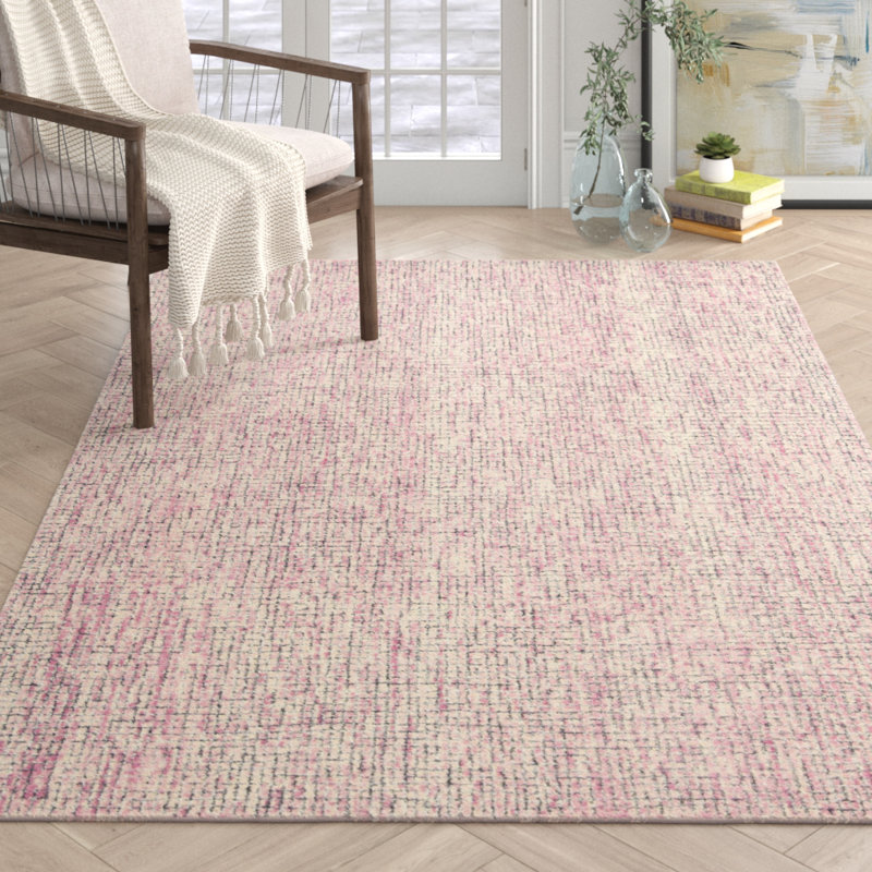 Bayton Handmade Tufted Wool Ivory Pink Area Rug Reviews Joss Main