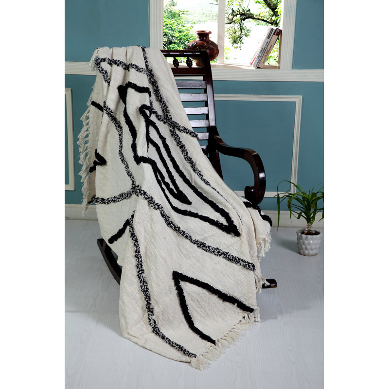 Union Rustic Mehdi Fringed Cotton Throw Wayfair