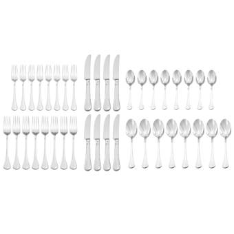 Mercer41 Knowle 40 Piece 18 10 Stainless Steel Flatware Set Service For 8 Wayfair