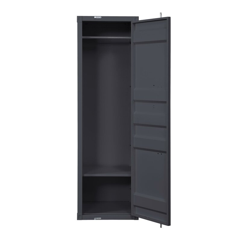 Breakwater Bay Saphira Industrial Metal Wardrobe Armoire Wayfair