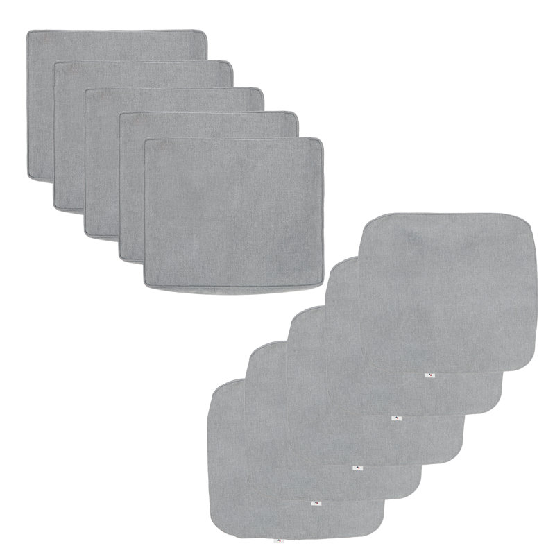 10 - Piece Cushion Cover Cushion Color: Gray